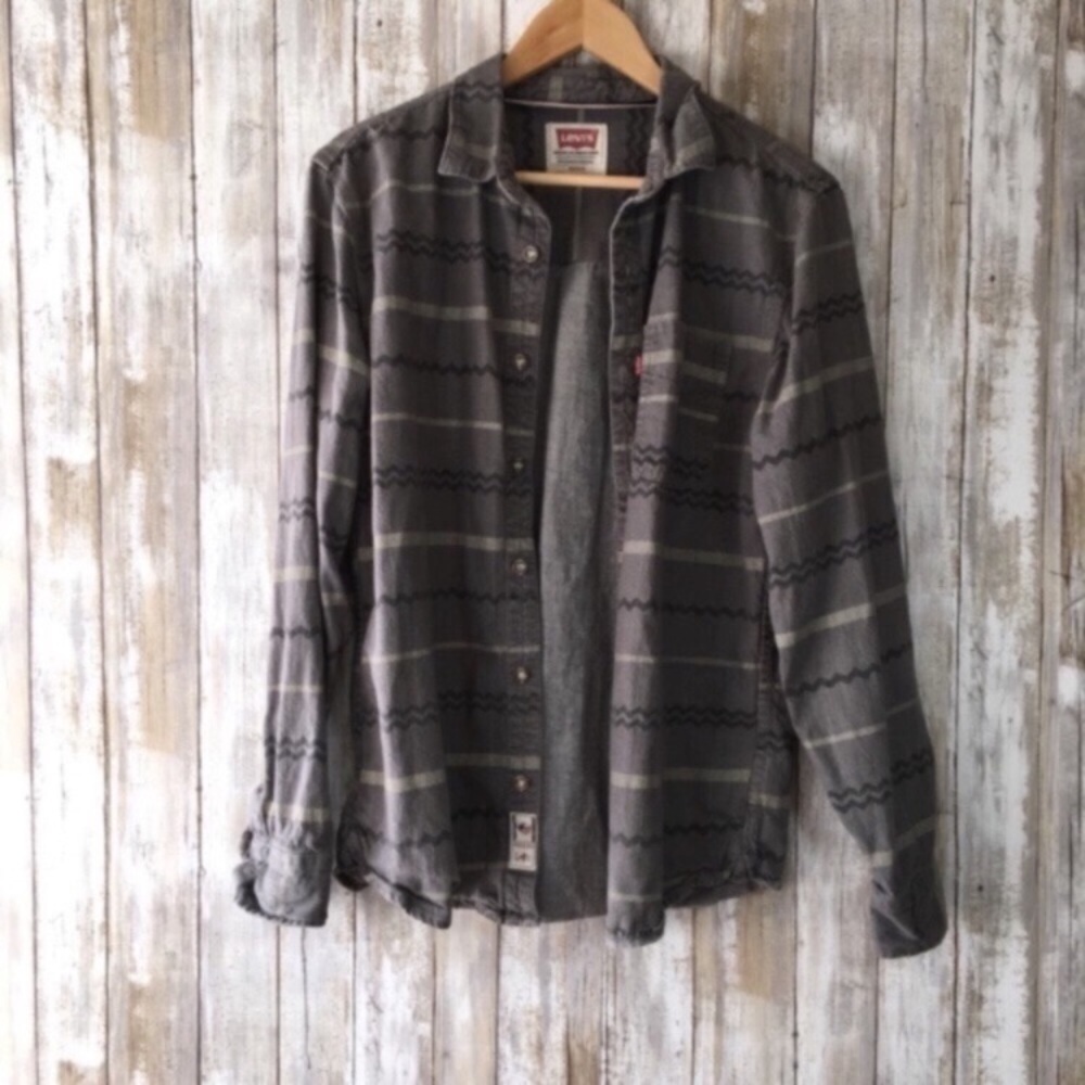 Levi’s Grey Button Shirt Jacket - image 1
